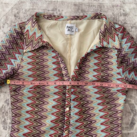 Princess Polly Bell Sleeve Knit Collared Retro Romper Size 4 - Picture 8 of 14